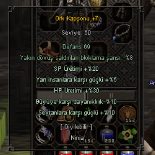  +7 ORK KAPŞONU 10 BÜYÜ 5 YARI 30HP ÜRETİM 5 EFSUN